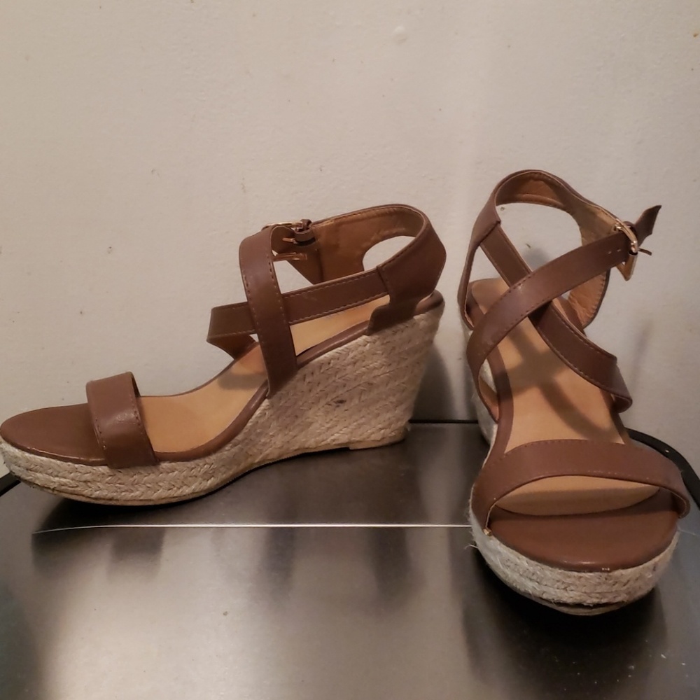 Ardene wedge camel sandal espradilles _Sz 8